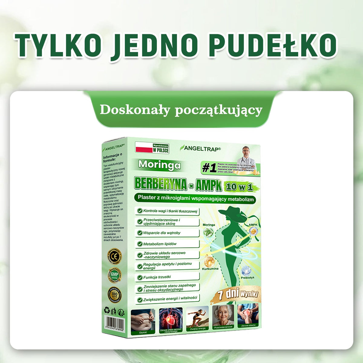 💐💐𝑨𝑵𝑮𝑬𝑳𝑻𝑹𝑨𝑷® Moringa × Berberyna × AMPK 10-w-1 Wsparcie metaboliczne, plaster z nanotechnologią mikroigłową 🇵🇱(Wystarczy raz dziennie, widoczne efekty w 7 dni) ✅ Na otyłość, wiotką skórę, bezdech senny, problemy ze stawami i wiele innych