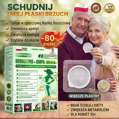 💐💐𝑨𝑵𝑮𝑬𝑳𝑻𝑹𝑨𝑷® Moringa × Berberyna × AMPK 10-w-1 Wsparcie metaboliczne, plaster z nanotechnologią mikroigłową 🇵🇱(Wystarczy raz dziennie, widoczne efekty w 7 dni) ✅ Na otyłość, wiotką skórę, bezdech senny, problemy ze stawami i wiele innych