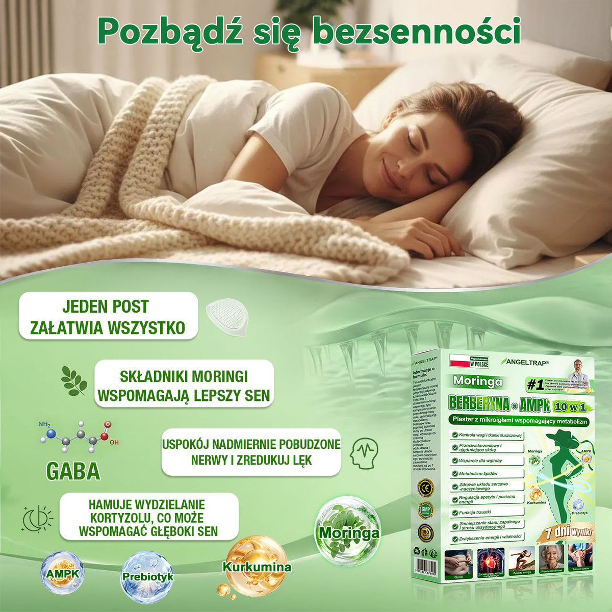 💐💐𝑨𝑵𝑮𝑬𝑳𝑻𝑹𝑨𝑷® Moringa × Berberyna × AMPK 10-w-1 Wsparcie metaboliczne, plaster z nanotechnologią mikroigłową 🇵🇱(Wystarczy raz dziennie, widoczne efekty w 7 dni) ✅ Na otyłość, wiotką skórę, bezdech senny, problemy ze stawami i wiele innych