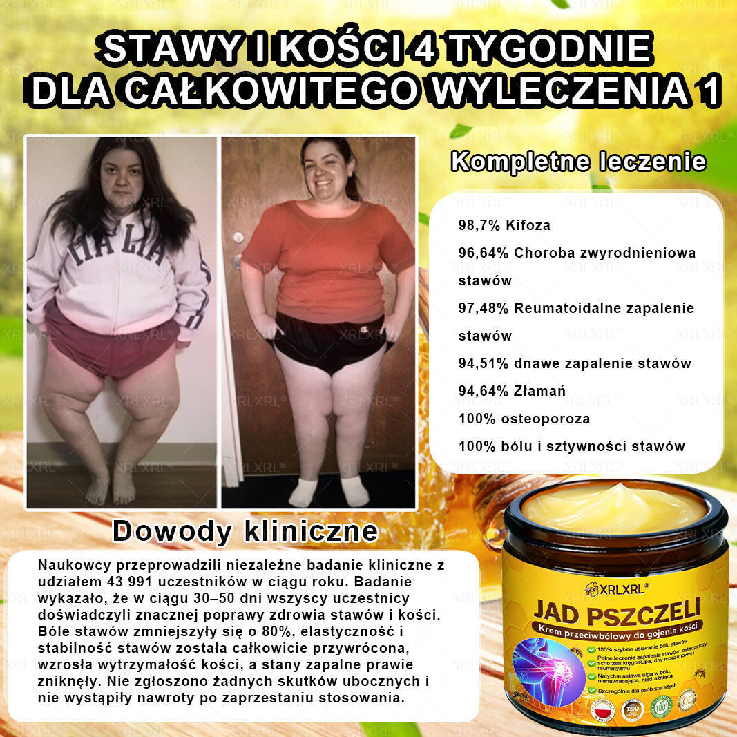 ⏰⏰XRLXRL® Krem Przeciwbólowy z Jadem Pszczelim i Leczeniem Kości (Specjalnie dla osób starszych)