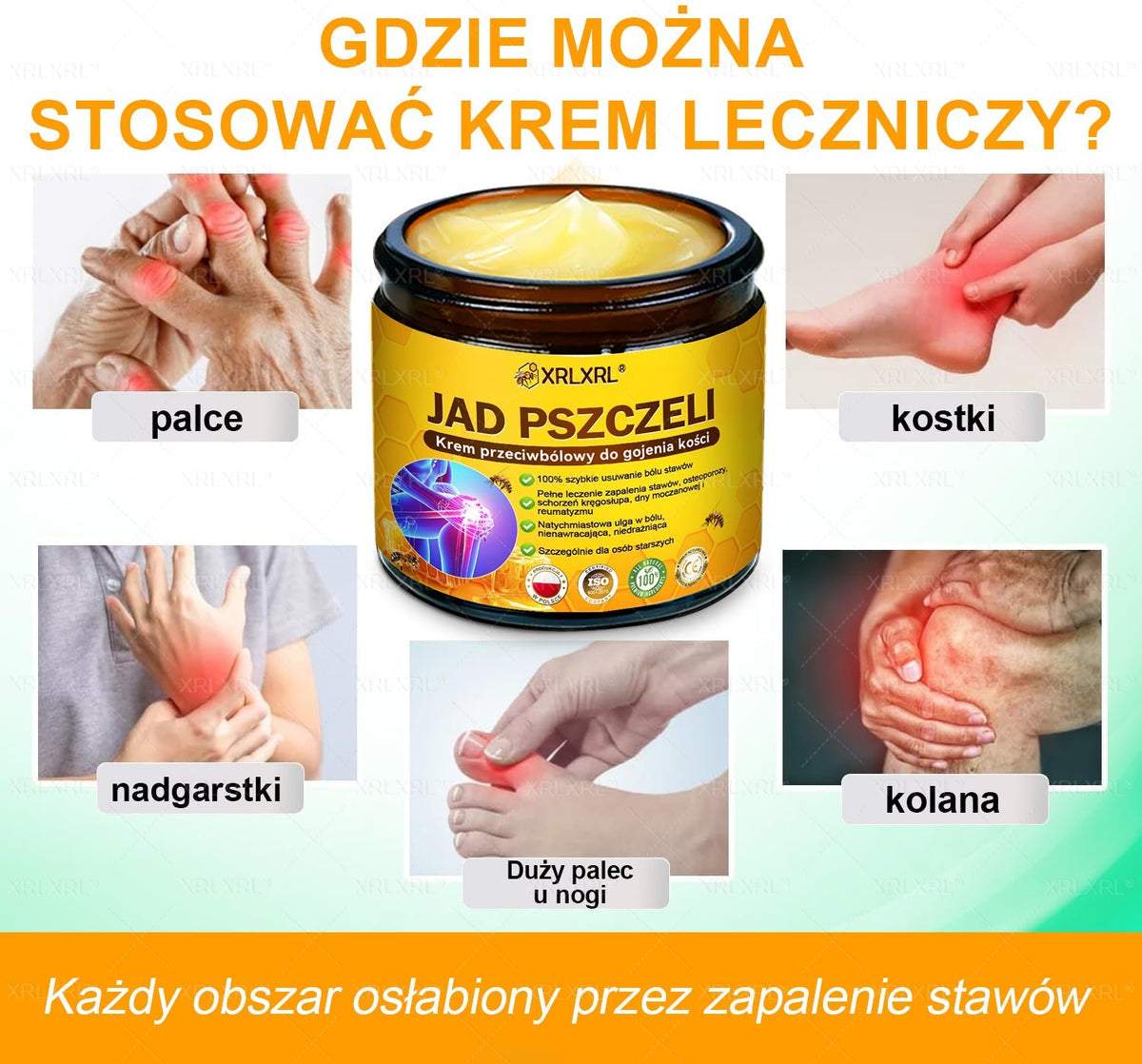 ⏰⏰XRLXRL® Krem Przeciwbólowy z Jadem Pszczelim i Leczeniem Kości (Specjalnie dla osób starszych)