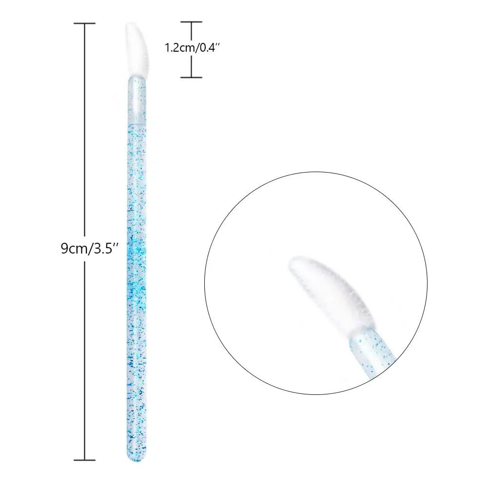 100PCS Crystal Lip Brush, Disposable Lip Brushes Lip Gloss Applicators Lipstick Gloss Wands Applicator Perfect Makeup Tool Kits