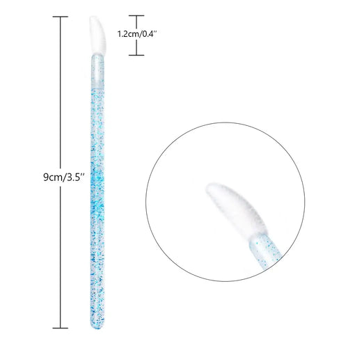 100PCS Crystal Lip Brush, Disposable Lip Brushes Lip Gloss Applicators Lipstick Gloss Wands Applicator Perfect Makeup Tool Kits